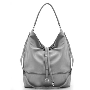 Borsa GM donna pelle mono manico hobo capiente sacco grande cerniera spalla moda