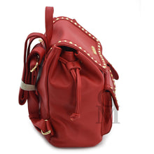 Carica l&#39;immagine nel visualizzatore di Gallery, zaino multitasche donna Cavalli pelle vintage zainetto borchie borchiato piccolo