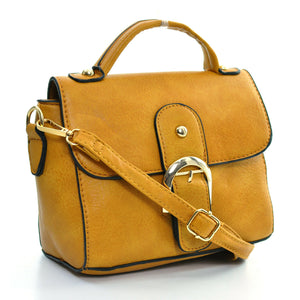 borsetta cinghia borsa piccola vintage gialla pelle vintage tracolla regolabile