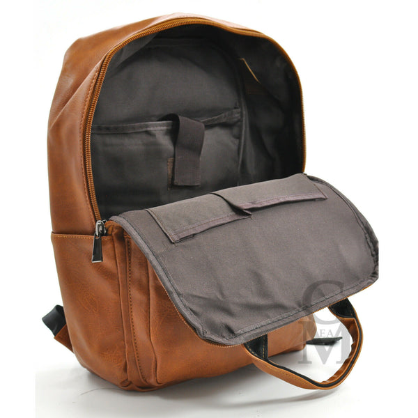 GM Zaino pelle portadocumenti pc viaggio lavoro passeggio grande vintage nuovo