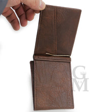 Carica l&#39;immagine nel visualizzatore di Gallery, Portafoglio porta carte piccolo sottile nuovo uomo pelle banconote ferma soldi