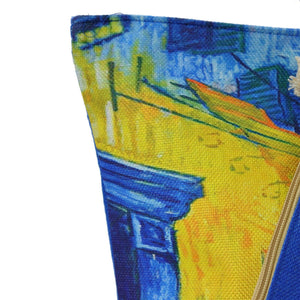 BORSA mare Terrazza del caffè la sera van Gogh dipinto opera d'arte DONNA tela