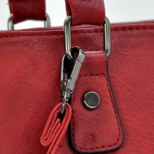 Carica l&#39;immagine nel visualizzatore di Gallery, GM borsa TOTE bauletto borchie chiodi vintage cerniere donna pelle borchiata