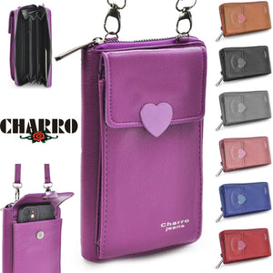 CHARRO Portacellulare Portafoglio tracolla borsa smartphone Donna carte credito