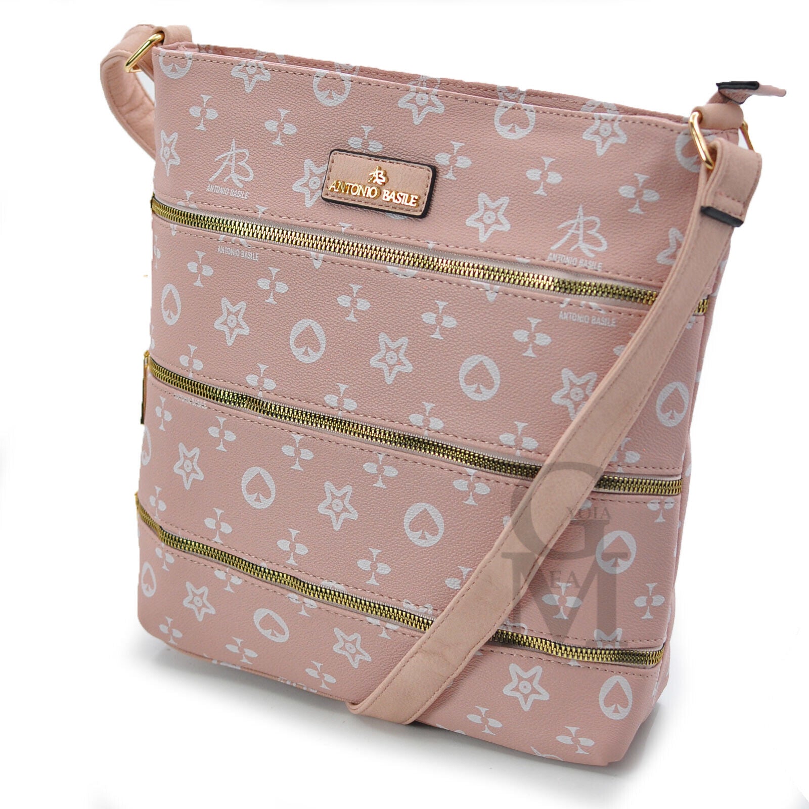 borsa donna spalla casual  A.Basile fantasia scritte tracolla colorata capiente