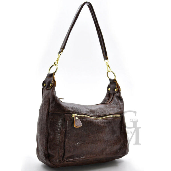 Borsa donna spalla hobo tracolla sacco capiente VERA PELLE artigianale GYOIAMEA