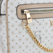 Carica l&#39;immagine nel visualizzatore di Gallery, Borsa firmata Briciole borsetta beige donna catena zip tracolla fantasia piccola