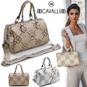 Borsa B. Cavalli bauletto fantasia fiori firmata baule spalla tracolla donna