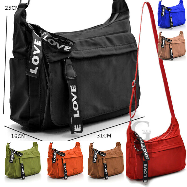 Borsa donna nuova sportiva passeggio nylon impermeabile tracolla postina casual