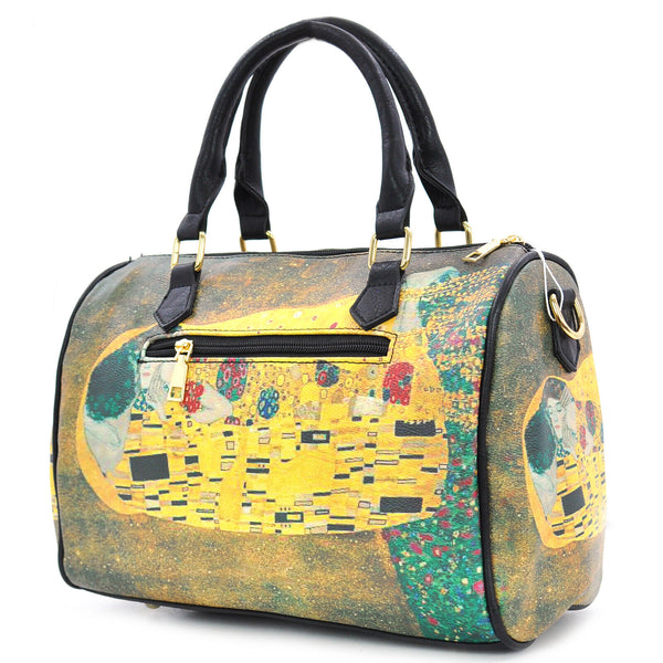 Borsa dipinto stampa opera d'arte il bacio klimt bauletto colorato idea regalo