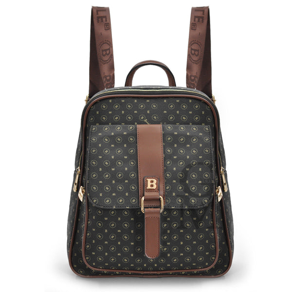 Zaino briciole vintage bottone sicura donna pelle casual passeggio nero comodo