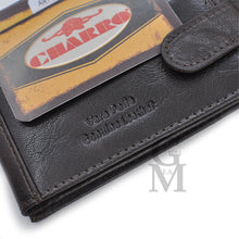 Carica l&#39;immagine nel visualizzatore di Gallery, CHARRO Portafoglio pelle uomo porta assegni passaporto ribaltina 3 ante libro