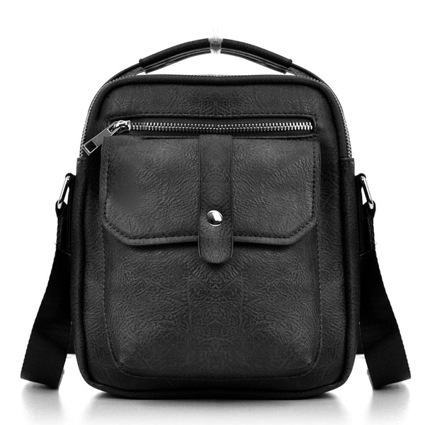 Borsello uomo moda tracolla borsa pelle lavoro vintage casual retro marrone nero