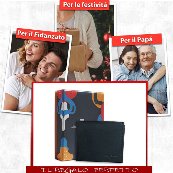 Portafoglio classico vera pelle uomo Renato Balestra bello porta carte semplice