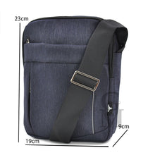 Carica l&#39;immagine nel visualizzatore di Gallery, OR&amp;MI Borsello uomo 5 zip casual sportivo cerniere tasche passeggio blu nero