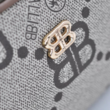 Carica l&#39;immagine nel visualizzatore di Gallery, Borsa firmata B.Cavalli borsetta beige donna logo zip tracolla fantasia piccola