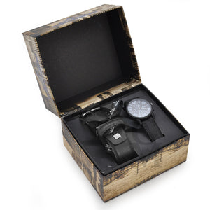 EGON Portafoglio + orologio + scrigno scatola regalo uomo IDEA REGALO firmati