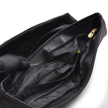 Carica l&#39;immagine nel visualizzatore di Gallery, Gyoiamea borsa donna shopping pelle trapuntata manici catene nera spalla casual