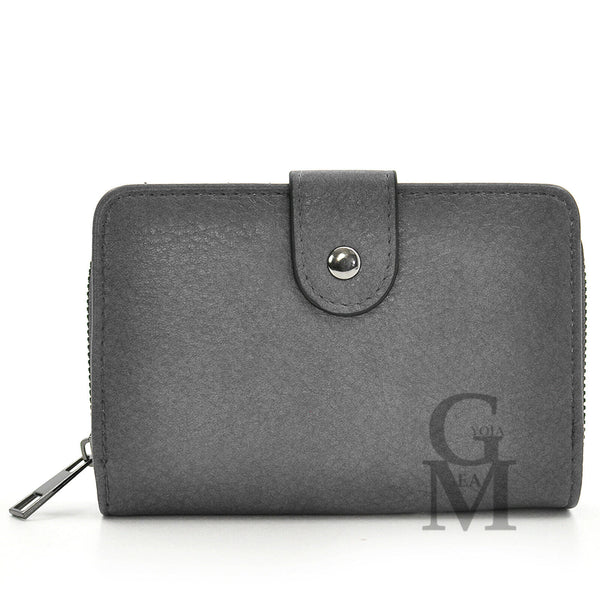 Portafoglio GM donna vintage moda pelle piccola  porta carte documenti cerniera