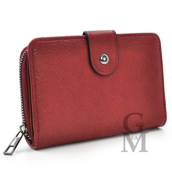 Portafoglio GM donna vintage moda pelle piccola  porta carte documenti cerniera