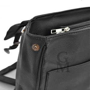 GM Zaino donna zainetto vintage casual pelle viaggio nero cinghie passeggio eco