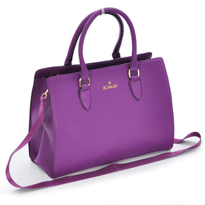 Borsa firmata Cavalli nuova spalla bauletto rigida tracolla elegante viola nuova