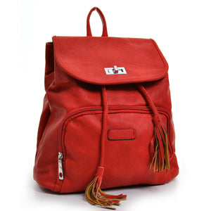 Mai max zaino originale pelle vintage nappine rosso moda novità donna zainetto