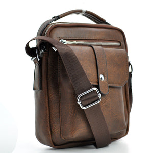Borsello uomo moda tracolla borsa pelle lavoro vintage casual retro marrone nero