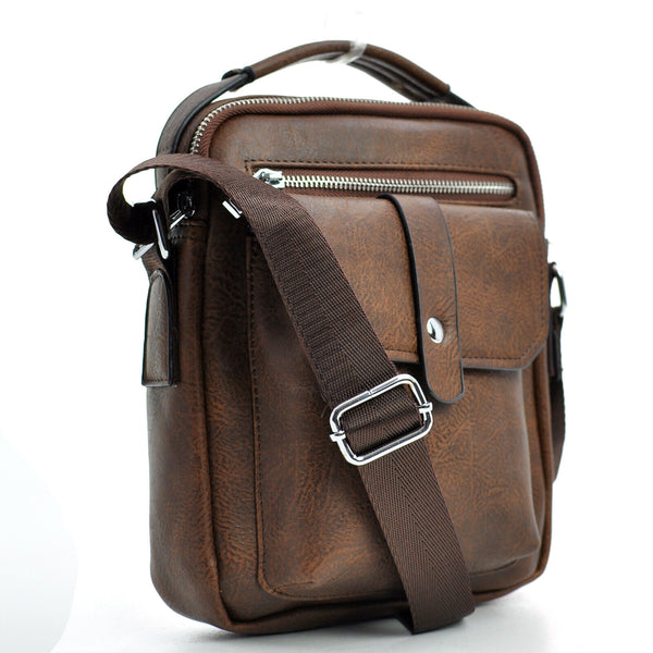 Borsello uomo moda tracolla borsa pelle lavoro vintage casual retro marrone nero