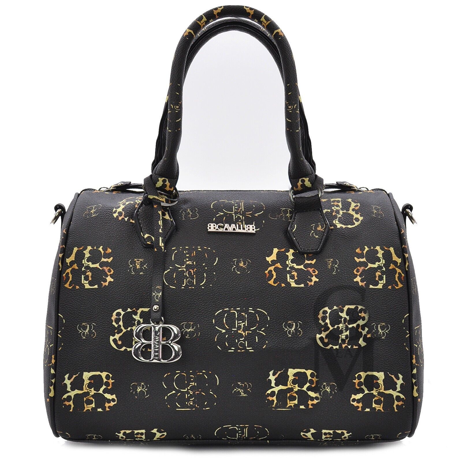 Borsa firmata BB CAVALLI donna tracolla bauletto fantasia leopardata animalier