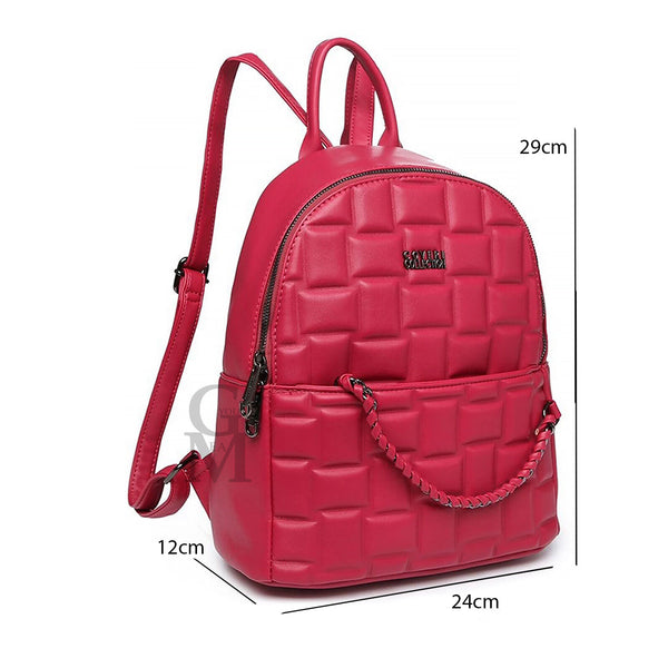 COVERI Zaino lucido donna uomo pelle cuoio  vintage casual giornaliero trapunta