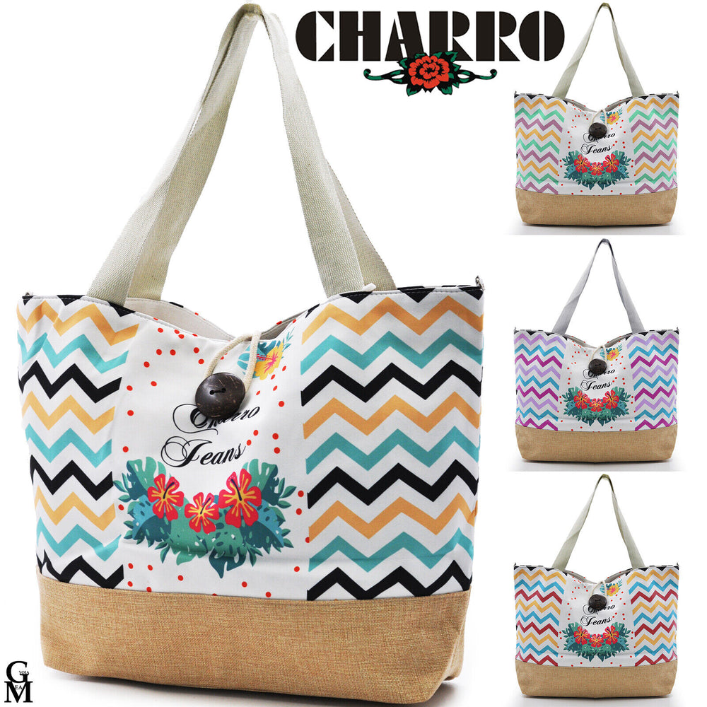 Borsa mare CHARRO grande capiente chiusura bottone resistente grande spiaggia