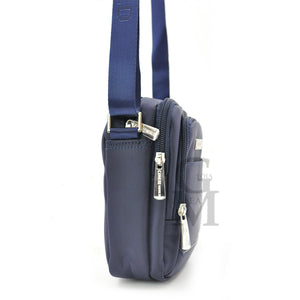 Borsa piccola uomo passeggio giornaliera sport tasche comoda elegante casual blu