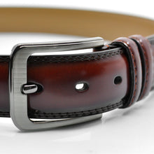 Carica l&#39;immagine nel visualizzatore di Gallery, Cintura Pelle Cuoio Nero Uomo Donna Artigianale Made In Italy 4 cm marrone