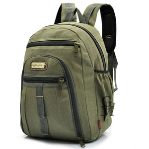 Zaino canvas tessuto tela campeggio viaggio sport trekking escursione militare