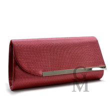 Carica l&#39;immagine nel visualizzatore di Gallery, Pochette rosa elegante cerimonia clutch borsetta tessuto made in italy catenina