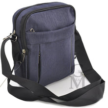 Carica l&#39;immagine nel visualizzatore di Gallery, OR&amp;MI Borsello uomo 5 zip casual sportivo cerniere tasche passeggio blu nero