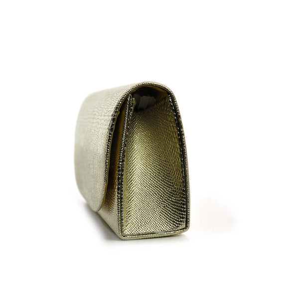 Pochette matrimonio eventi elegante rigida pelle serpente coccodrillo squamata