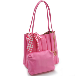 Borsa donna GM rosa trapuntata fisarmonica grande pelle spalla shopping semplice