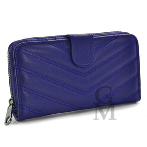 Portafoglio Donna elegante Pelle trapuntata tasche Portamonete carte credito