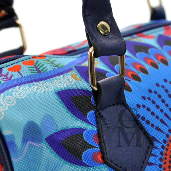 GM Bauletto nuova tracolla donna borsa borsetta fantasia colorata fiori estiva