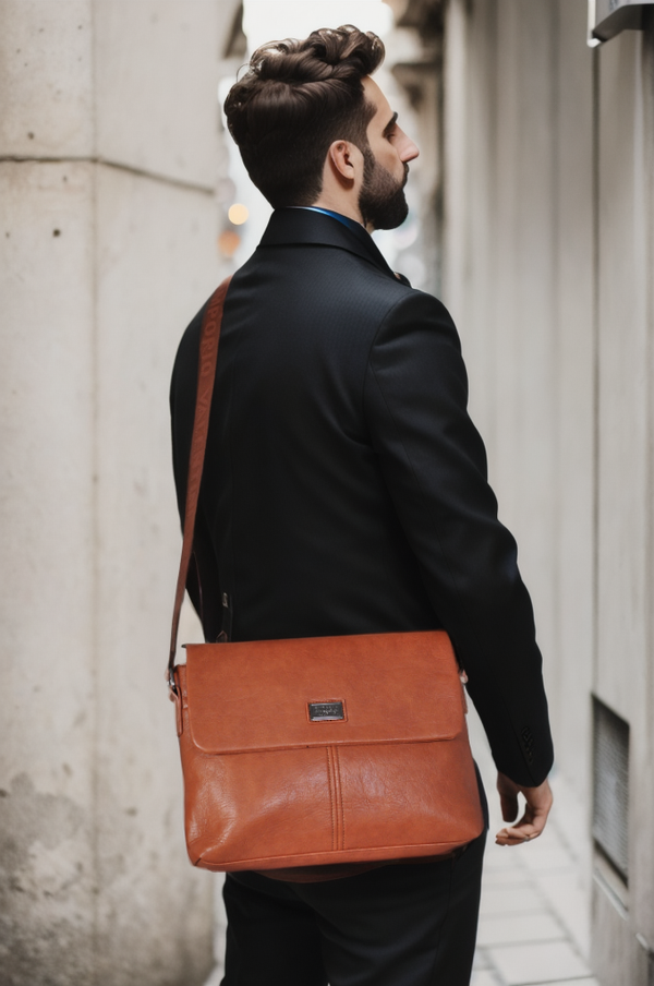 Borsa E. VALENTINI Uomo Tracolla Pelle  Lavoro Ufficio Messenger Porta Laptop