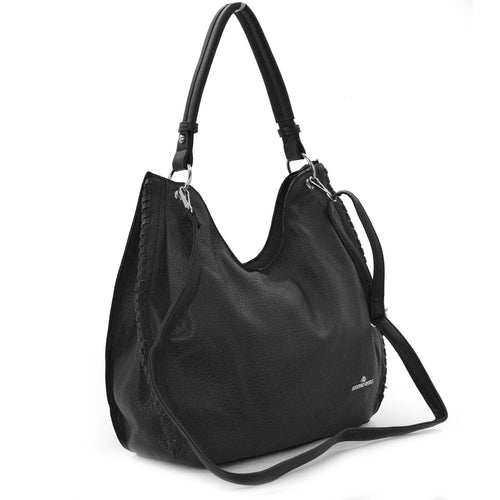 Borsa donna A.Basile pelle intrecciata grande morbida sacco spalla capiente hobo