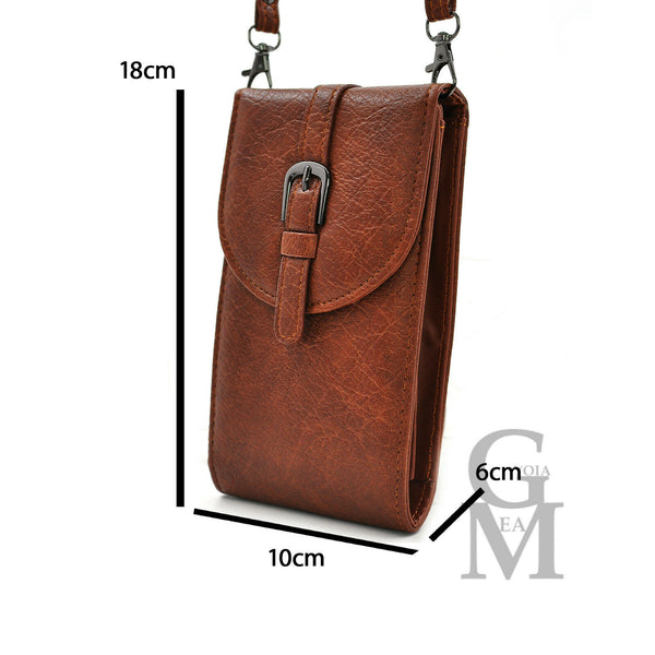 Mini borsa Porta cellulare Borsetta Portafoglio GM donna vintage pelle porta