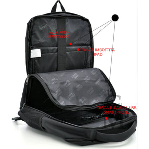 Coveri Zaino business ufficio uomo viaggio nylon grande lavoro porta pc ipad