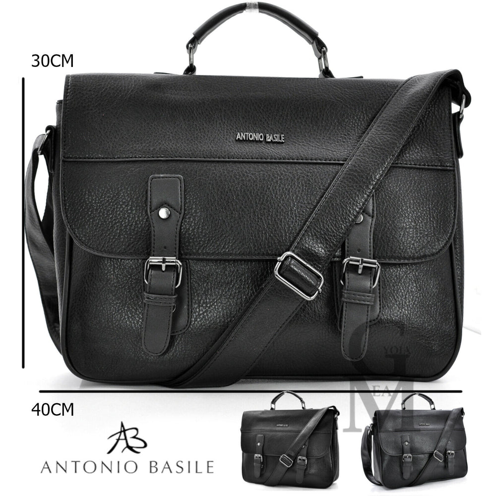 A. BASILE borsa uomo donna vintage pelle ufficio tracolla cartella ipad lavoro