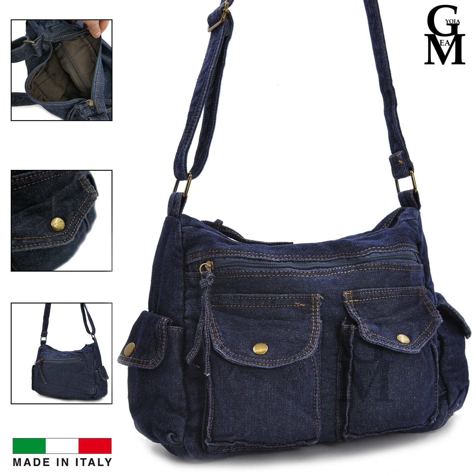 Tracolla borsa jeans vintage jeansata nuovo artigianale fatta messenger donna