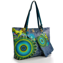 Carica l&#39;immagine nel visualizzatore di Gallery, Borsa donna shopping fantasia fiorata colorata estiva allegra geometrica disegni