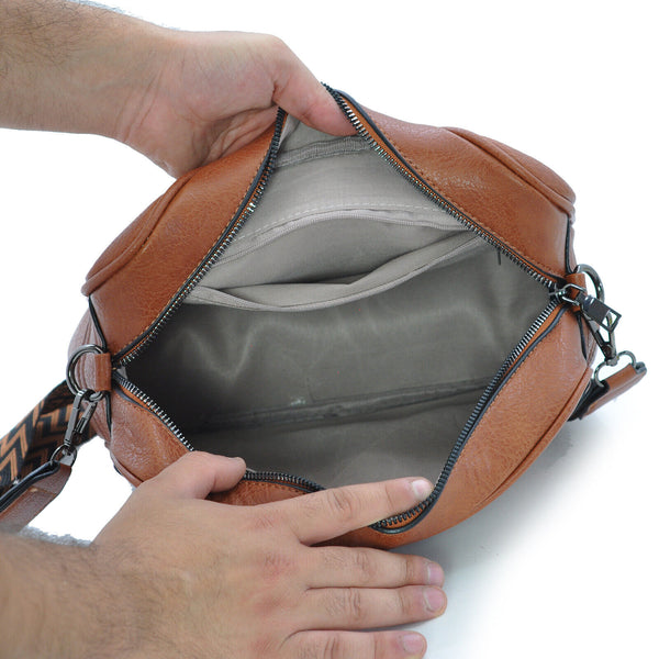 Borsa donna Gyoiamea vintage pelle viola tracolla postina capiente tasche multi