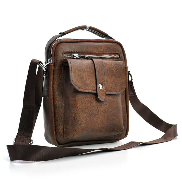 Borsello uomo moda tracolla borsa pelle lavoro vintage casual retro marrone nero